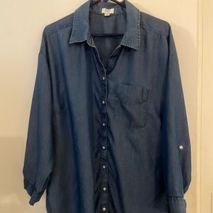 Crown and Ivy 2x denim tunic nwot